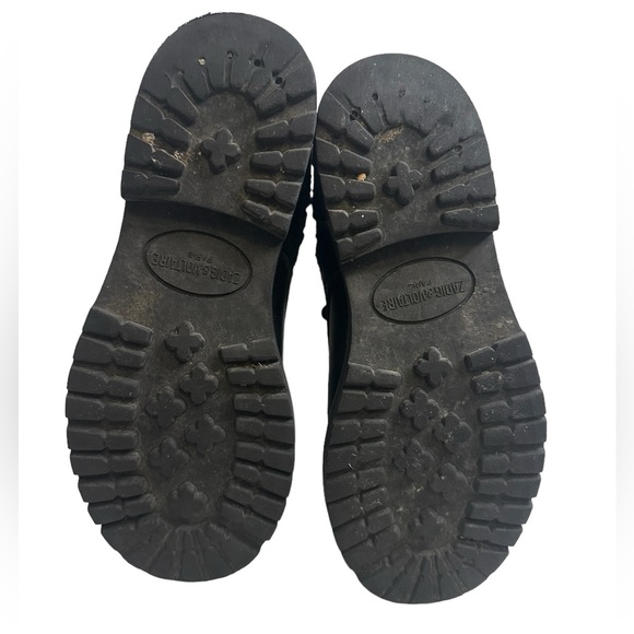 Zadig & Voltaire Joe Black Ankle Zip Combat Military Gothic Punk Boots Fit - Picture 9 of 16